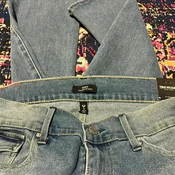 NEW True Religion Ricky Flap Men's 36x32 Relaxed Straight Ricky Jeans - Picture 6 of 6